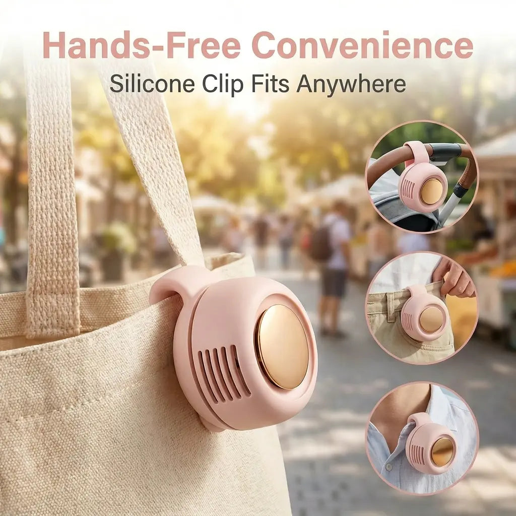 360° Rotatable Portable Mini Clip-on Fan