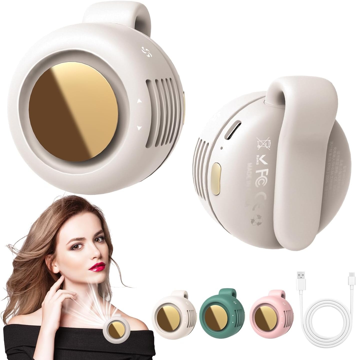 360° Rotatable Portable Mini Clip-on Fan