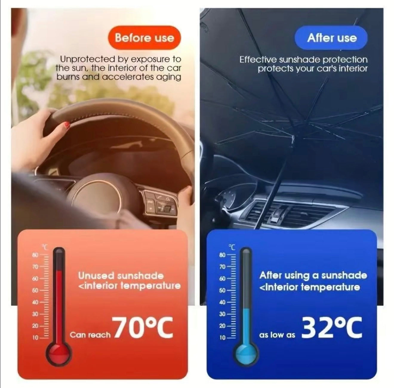 Reflective Car Windshield Sunshade