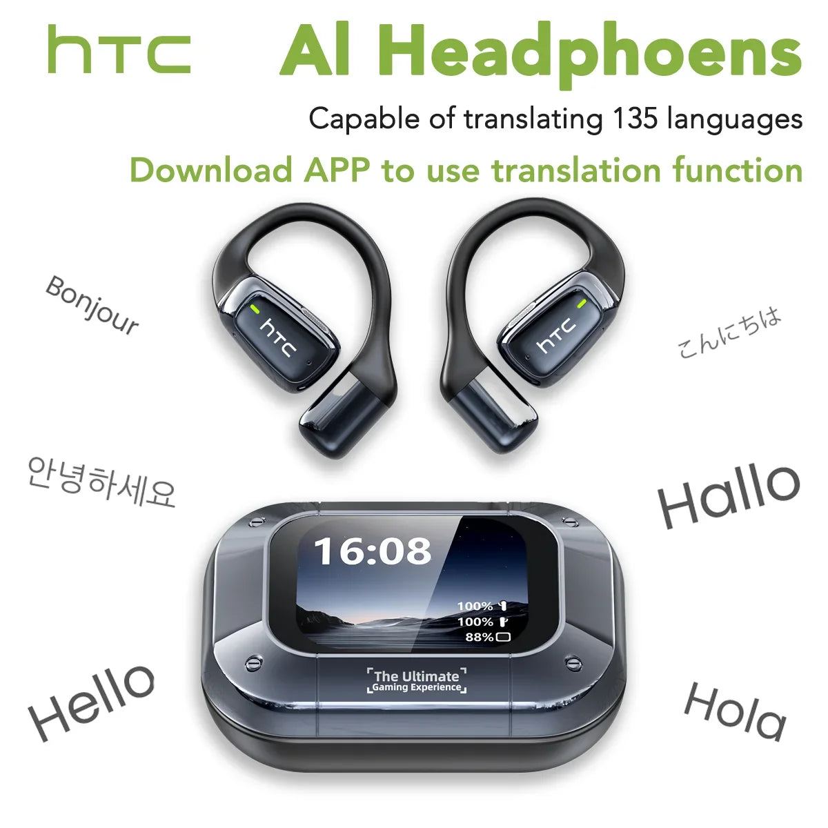 AI Translator Earbuds – Real-Time 134 Language Translation Bluetooth