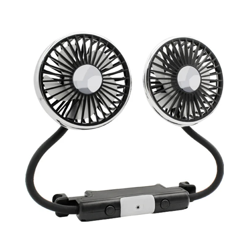 360° Dual USB Car Fan