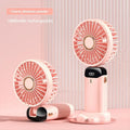 Portable Handheld Mini Fan - Rechargeable Fan with Phone Stand and Display Screen 1800mAh