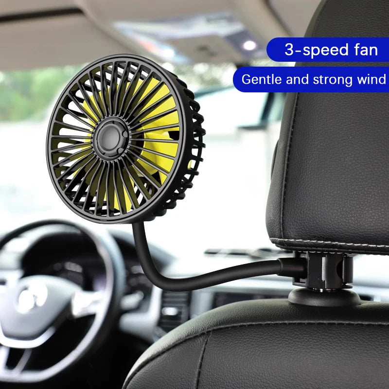 360° Dual USB Car Fan